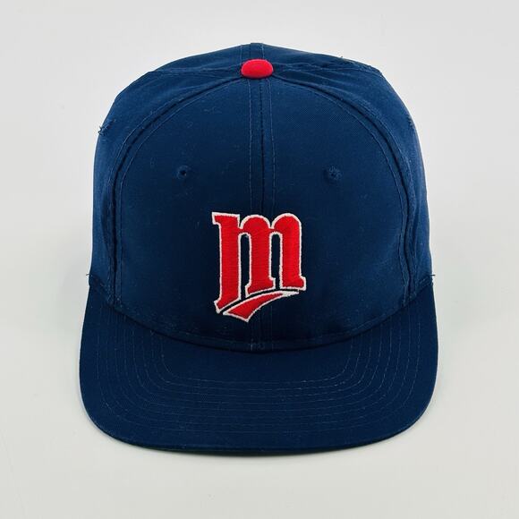 Vintage Minnesota Twins Hat Cap SnapBack Drew Pearson Twill Plain Logo 90’s Vtg - Picture 1 of 8